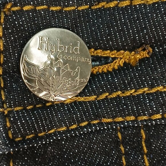 WOMENS HYBRID AND COMPANY DARK WASH FLARE LEG JEANS SIZE 7 NWOT - Picture 5 of 5